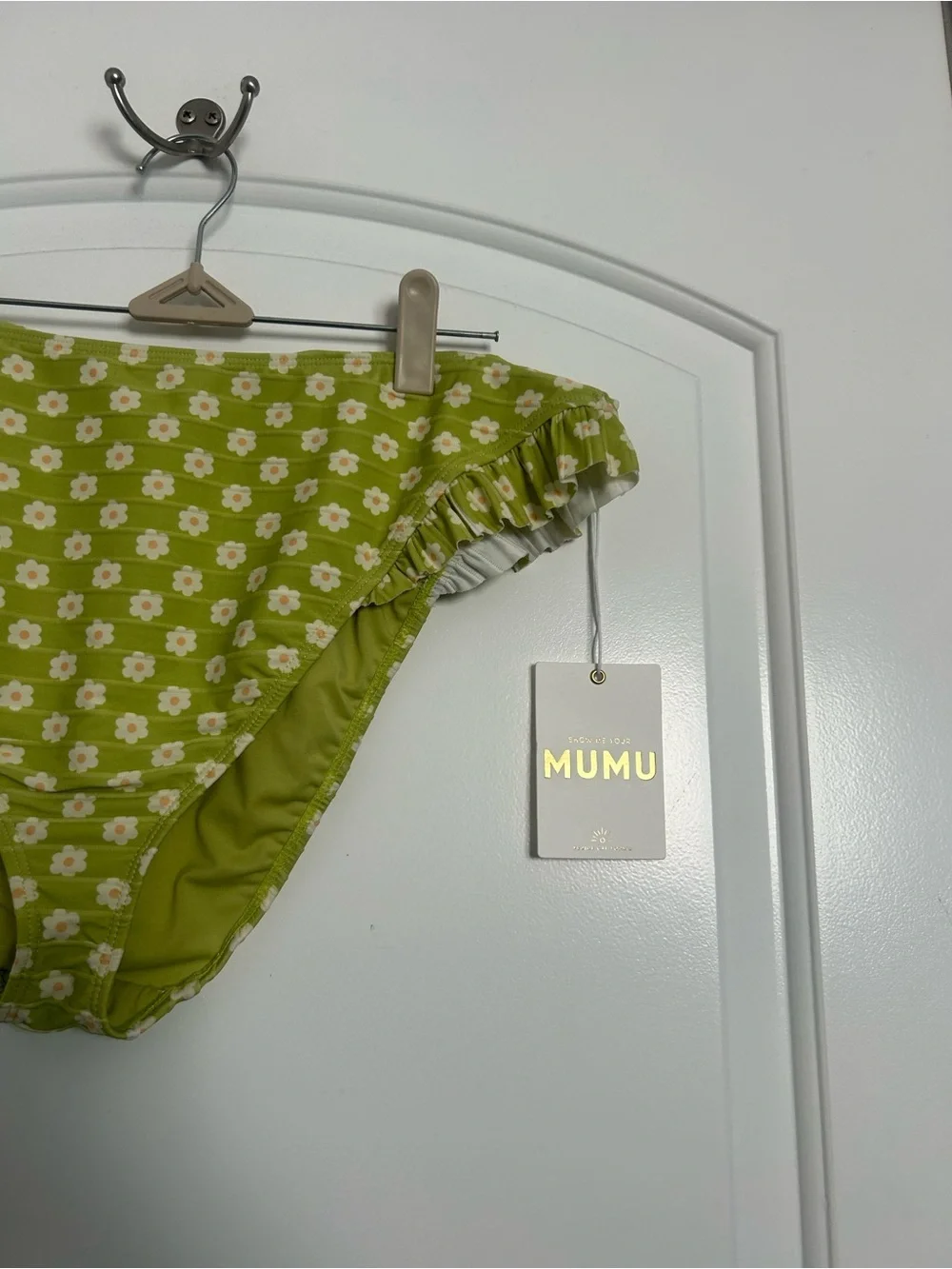 Show Me Your Mumu Green Floral Daisy Bikini Bottoms NWT size XXL beach vacation